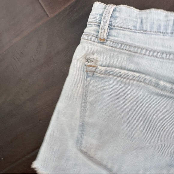 FRAME le cutoff Denim Blue Jean Shorts Distressed Frayed Hem 28 - Picture 7 of 8